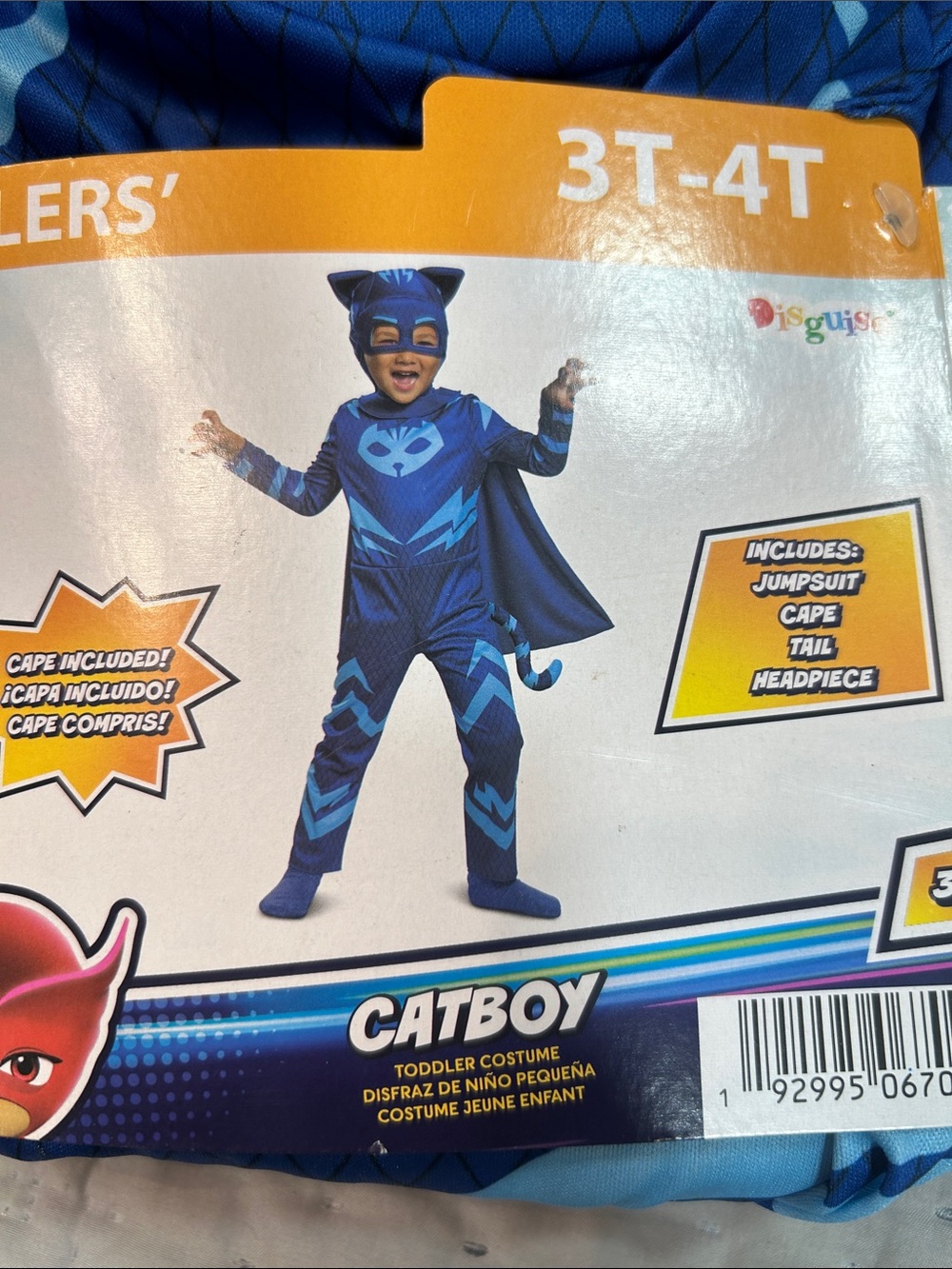 Cat boy PJmasks Catboy Toddler Superhero Costume - Blue